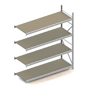META MINI-RACK Weitspannregal AR 2500x2600x800 mm vzk kpl. mit Spanplatte mit 4 Böden