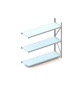 META Weitspannregal Anbauregal MINI-RACK, Stahlpaneele, H 2200 x L 2200 x T 650 mm