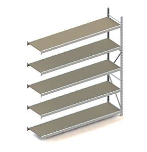 META MINI-RACK Weitspannregal AR 3000x2600x650 mm vzk. kpl mit Spanplatte