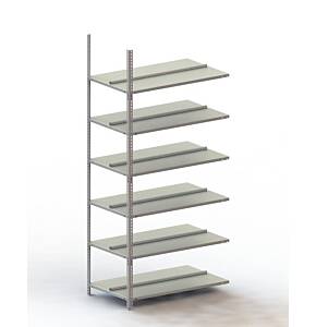 META Compact Büro-Schraubregal AR H:2200xL:750xT:600 mm kpl. vzk mit 6 Böden