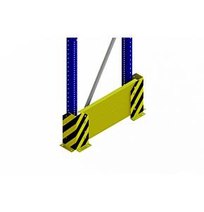 META Rammschutzwand für Einfachregal 800 RAL 1003 kpl. für Regalstirnseite Multipal